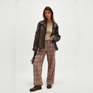 Free People Hudson Canyon Printed Wide Leg Trousers Pants size XS NWOT